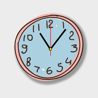 Cartoon Graffiti Line Deco Hanging Clocks Wall Bed Room Decor For Teen Girls Boys 10inchs 16inchs