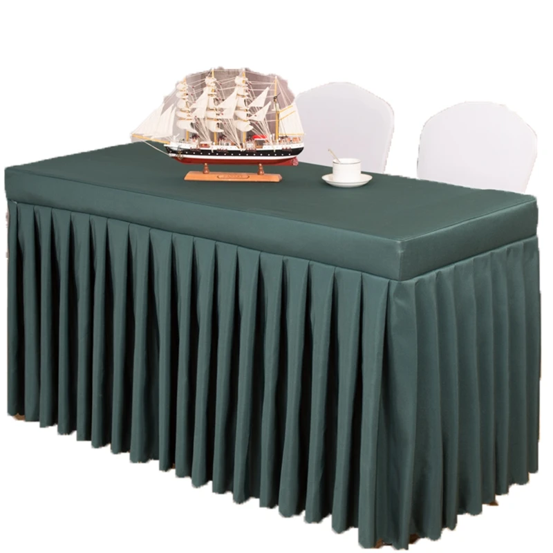 Quality Plain Hotel Conference Table Skirting Cover, Can Do Customized Size