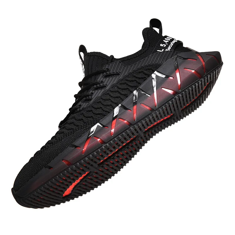 2021 New Men\'s Shoes Sports Shoes Men\'s Lightweight Breathable Mesh Running Shoes Flying Woven Casual Shoes Trend Youth Shoes