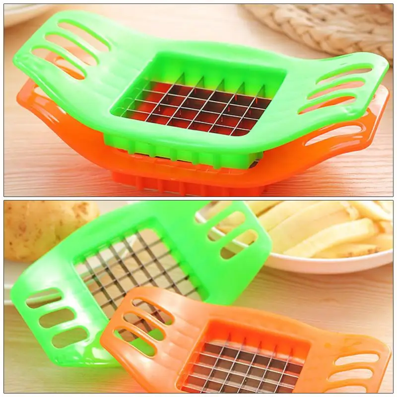 1PC French Fries Cutter Stainless Steel Cutter Fruit Slicer Chopper Chipper Tool Carrot Vegetable Slicer Chopper Chips Making