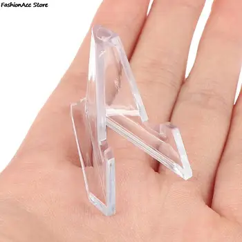 1Pc כרטיס תצוגת הצג Stand אקריליק תכשיטי Stand מחזיק אספנות מטבעות כן ציור מדליית תג מחזיק