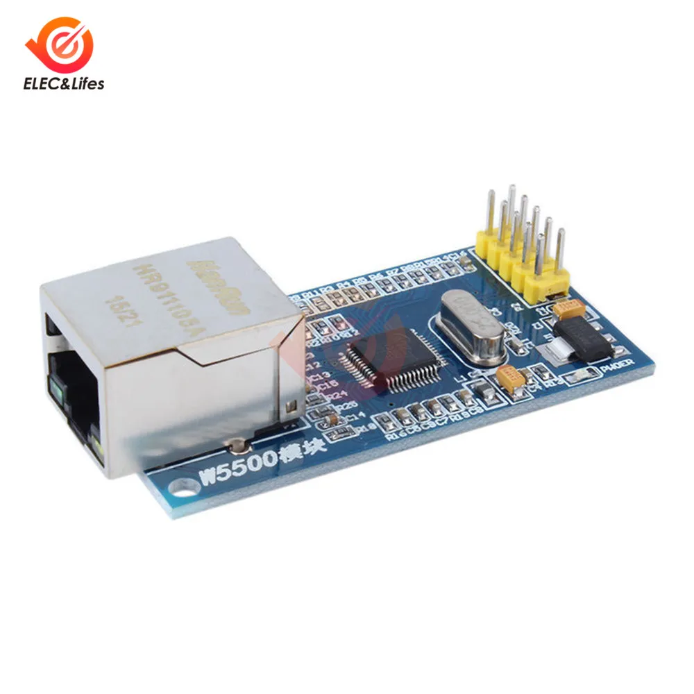 USR-ES1 W5500 Ethernet network modules For Arduino TCP / IP 51 / STM32  SPI to LAN/ Ethernet Converter Board 3.3V 5V I/O MCU