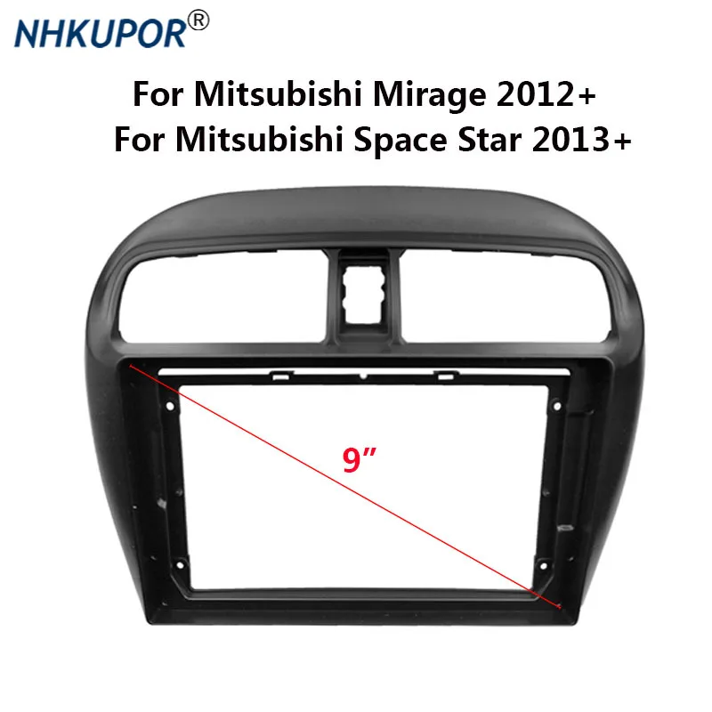 2 Din Car Radio Fascia For Mitsubishi Mirage 2012+/Space Star 2013+ Auto Stereo Refit Panel Center Console Holder Bezel Trim