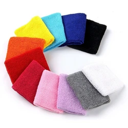 1PC Kids Pure Color Sport Sweat Sweatband Cotton Soft Comfortable Wristbands Tennis Hand Band Brace Wraps Volleyball Accessory