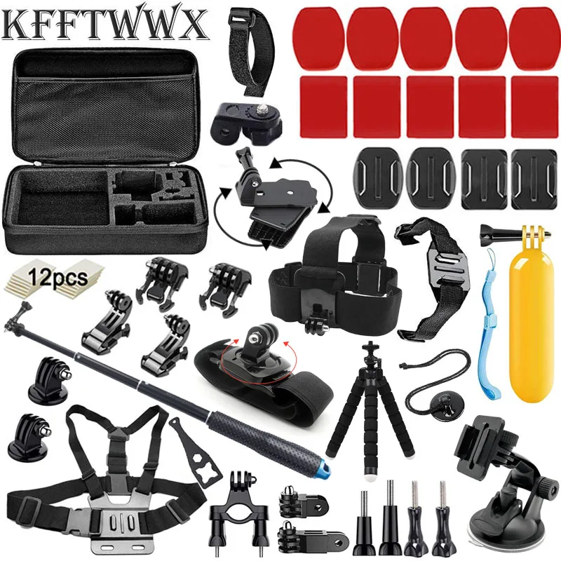 

Accessories Kit for Gopro Hero 13 12 11 10 9 8 7 6 5 4 3 2 Black Max Go Pro Session YI 4K SJCAM EKEN Osmo AKASO APEMAN Accessory