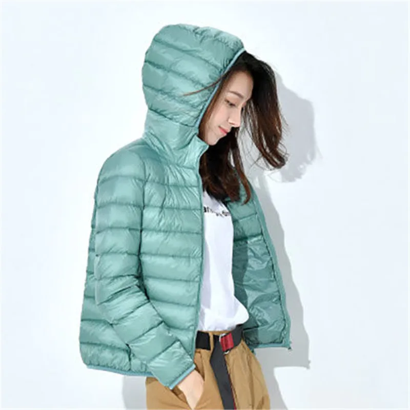 Women Spring Autumn Jacket Stand Collar/hooded Parkas Light Down Coat Large Size Women Coats and Jacket 7Xl 8Xl Women Parkas