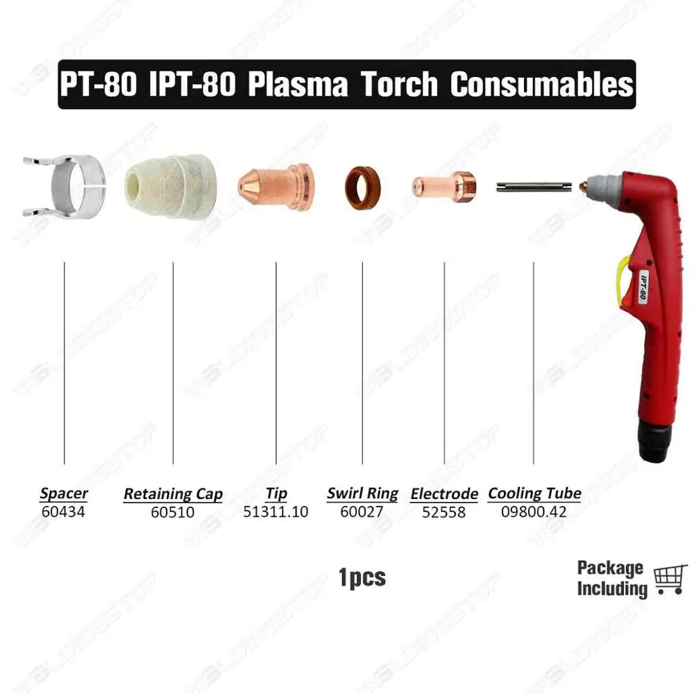 IPT-80 IPT80 Plasma Đèn Pin PT-80 PT80 PTM-80 Xoáy Vòng 60027 MT60027 PK-1