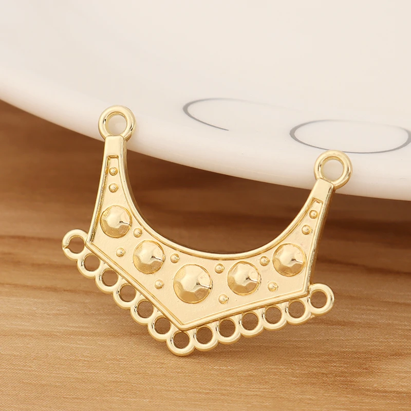 

10 Pieces Gold Color Chandelier Necklace Earring Connectors Charms Pendants for DIY Jewellery Making Finding Accessories 28x22mm