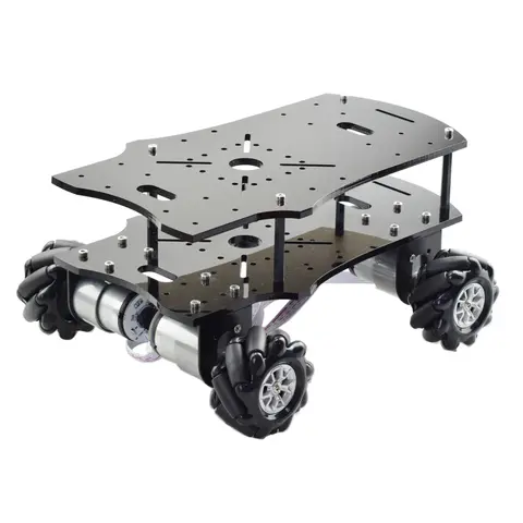 Châssis de voiture robot à roue Mecanum, moteur d'impression DC 12V, Ardu37Raspberry Pi, projet de bricolage, charge de 5kg, version 60mm, le moins cher