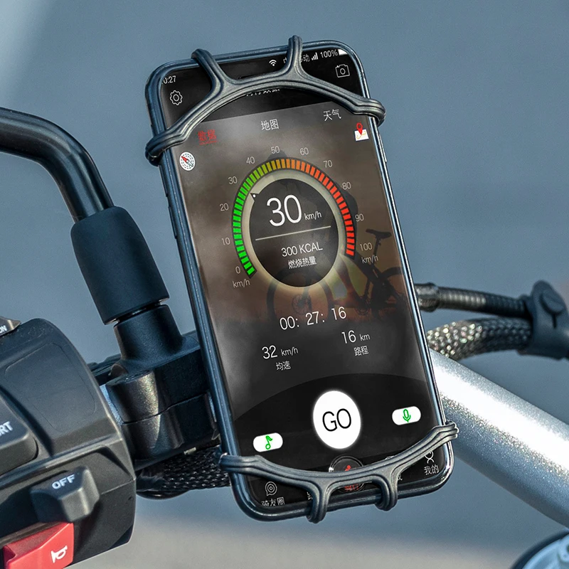 ROCKBROS Bike Phone Holder Bicycle Mobile Cellphone Holder Motorcycle Suporte Celular For iPhone Samsung Xiaomi  Holder Non-slip