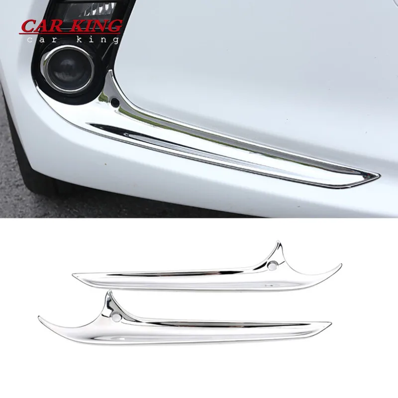 

For Hyundai Elantra 2016 2017 ABS chrome Car front fog lights Cover Rear fog lights trim Exterior decoration part Car accessory