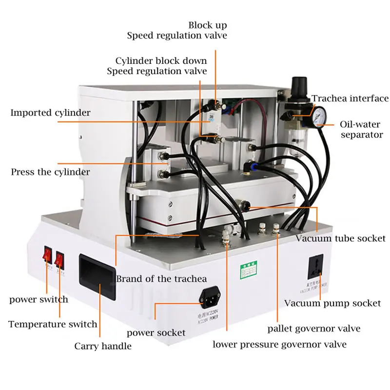 15 pollici OCA laminatrice sottovuoto laminatrice 220V Mobile Pad piatto curvo schermo LCD strumenti di riparazione