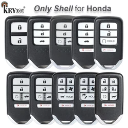 KEYECU  for Honda Civic C-RV Accord Replacement 2 /3 / 3+1/ 4 Button Smart Remote Car Key Shell Case Fob with Insert Blade