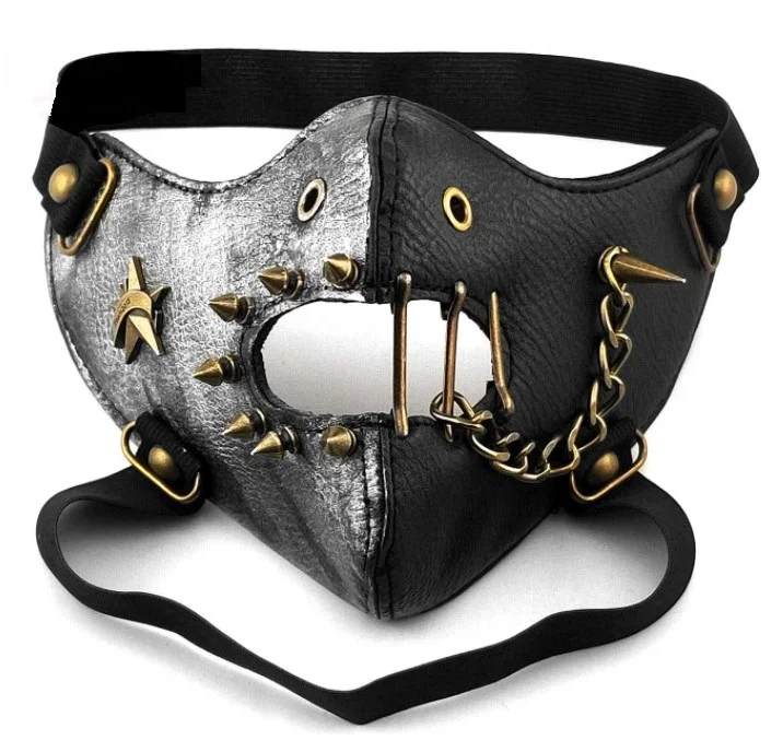 

Tokyo Ghoul Cosplay Tool Thickening Personality Funny Punk Hip-hop Party Star Chain Spikes Leather Cotton Winter Mask