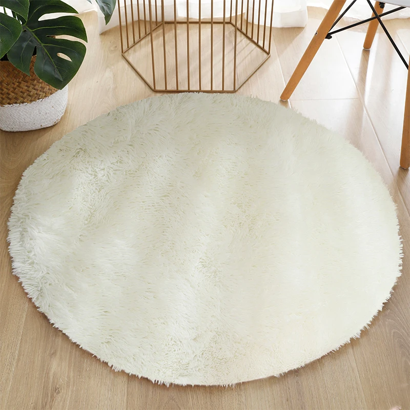 Bubble Kiss Round Fluffy Rugs Carpets For Living Room Plush Bedroom Fur Long Pile Carpet Floor Mat Soft Shaggy Rugs Home Decor