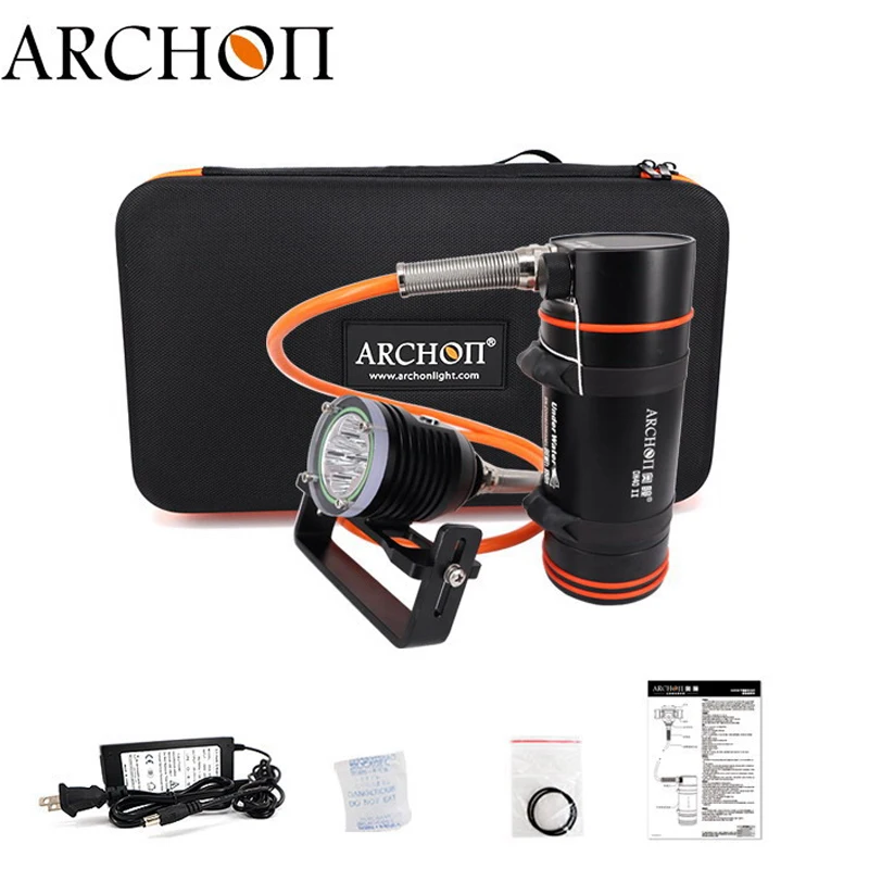 ARCHON DH40 II WH46 II Canister Diving Light Kit XM-L2 4800lm 150M underwater waterproof torch with battery pack charge cable