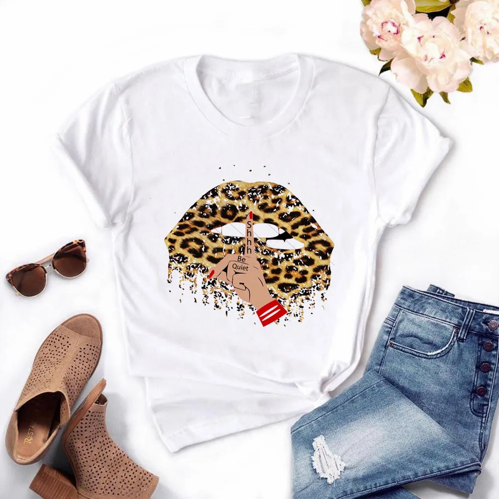 Women Harajuku Tops Summer Tops Graphic Tees Women Lips Kawaii T-shirt Clothes Girl Mouse T Shirt ,Drop Shipping