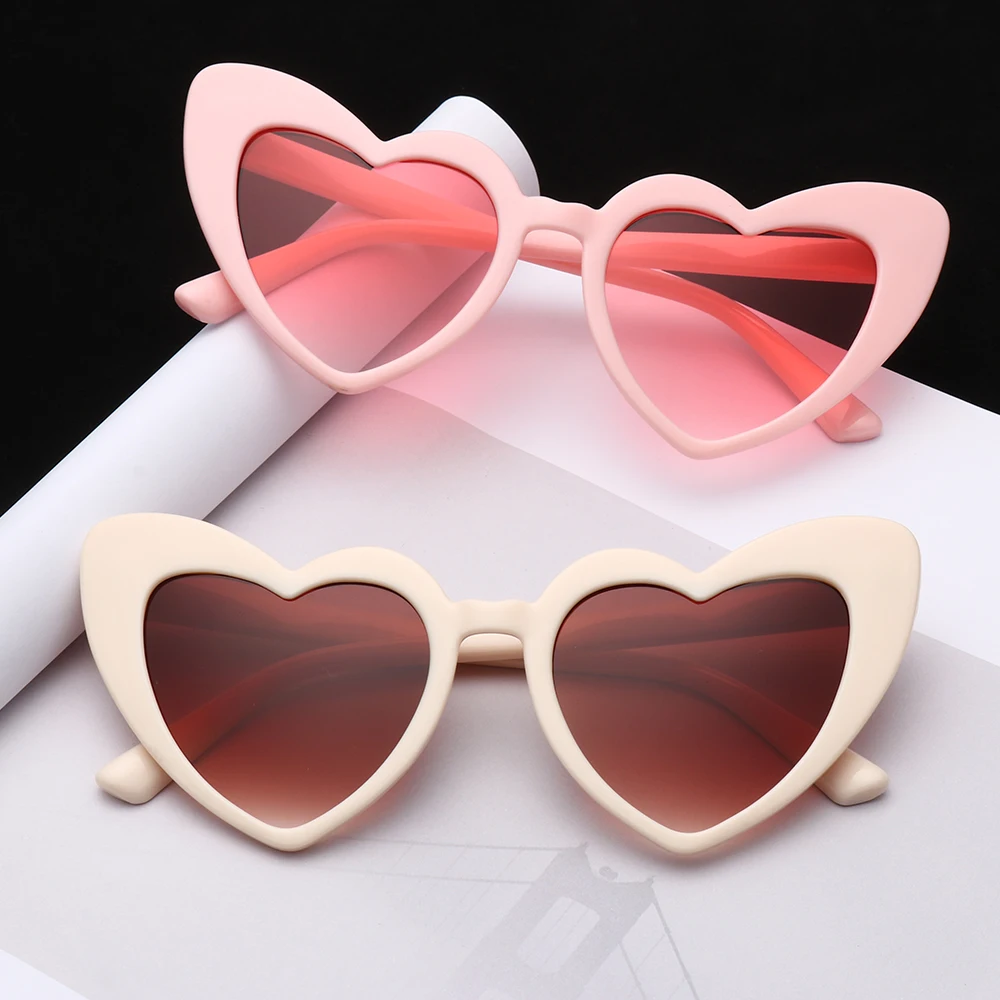 Heart Sunglasses Women Brand Designer Cat Eye Sun Glasses Female Retro Love Heart Shaped Glasses Ladies UV400 Protection