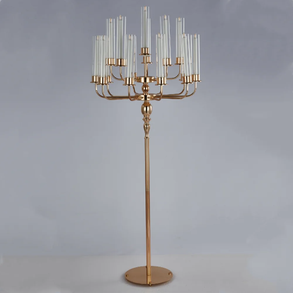 Candelabras Wedding Table Centerpiece Luxury Candelabrum Metal Candle Holders For Home Decoration 4 PCS /Lot