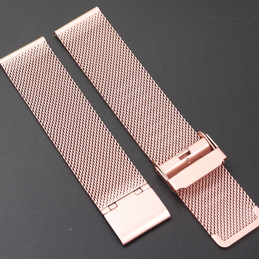 NEW Mesh Milanese Steel Watch Band Metal Ultra-thin Universal Stainless Steel Bracelet pink blue Strap 20mm 22 mm image 4