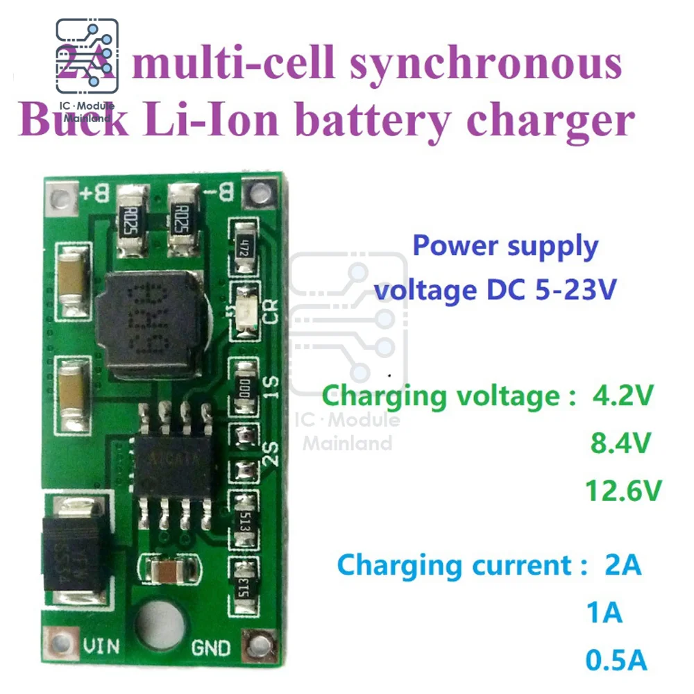 DC 5-23V Multi-Cell Version 18650 Lithium Battery Chargering Board 1S 2S 3S for Li ion Cell Solar Portable Device Charger Module