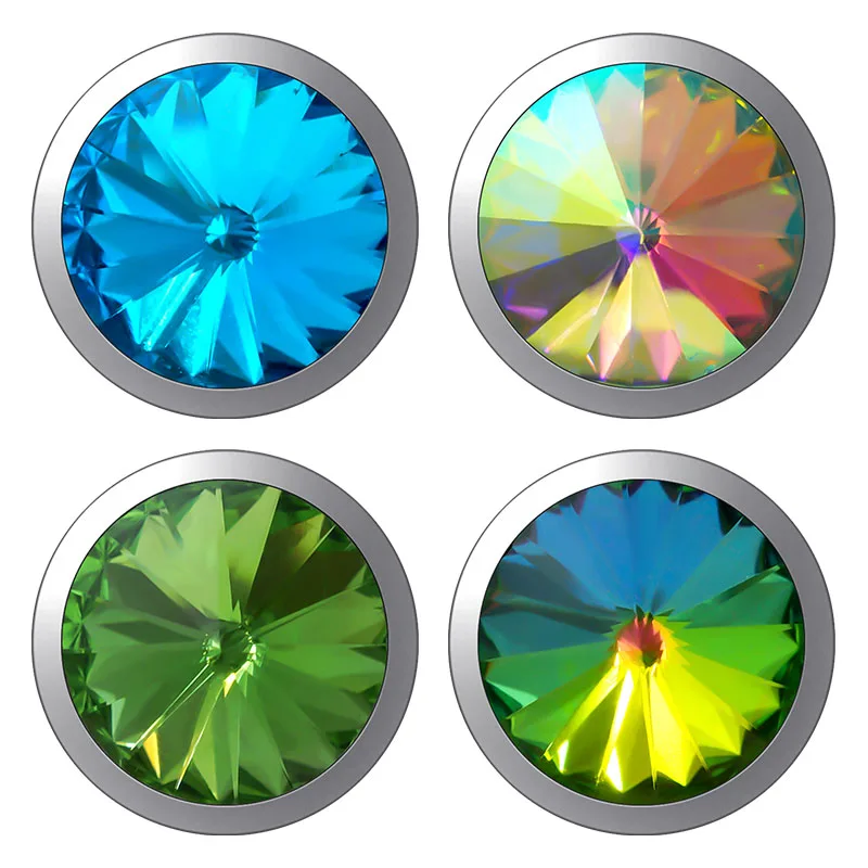 KZ3507 New Round rhinestone crystal simple 18MM snap buttons fit DIY 18MM snap bracelet snap jewelry Christmas Gift