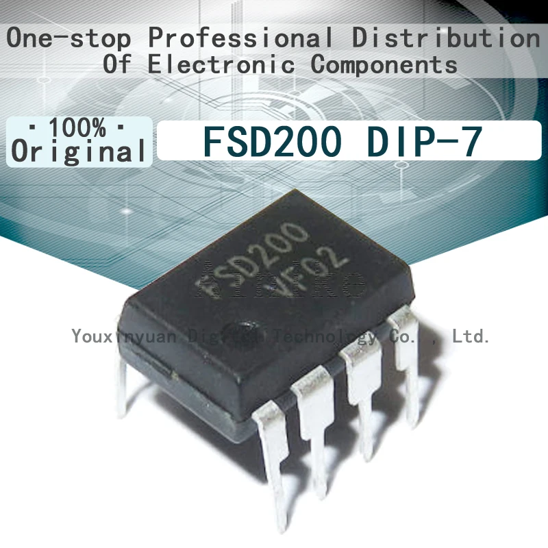 Fuente de alimentación Original FSD200 DIP-7, chip IC, bloque integrado, 10/