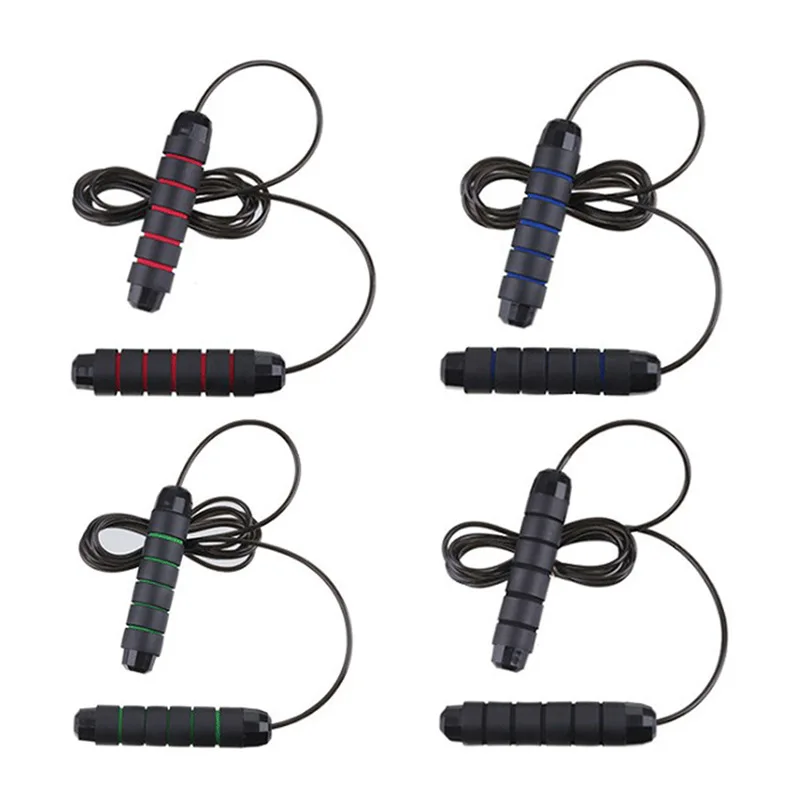 No skipping rope tangling with ball bearings Quick skipping rope memory foam handle is ideal for aerobic endurance training