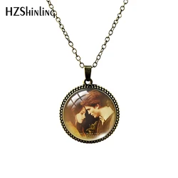 Twilight Movie Pattern 25mm Glass Cabochon Antique Necklace Handmade Glass Jewelry