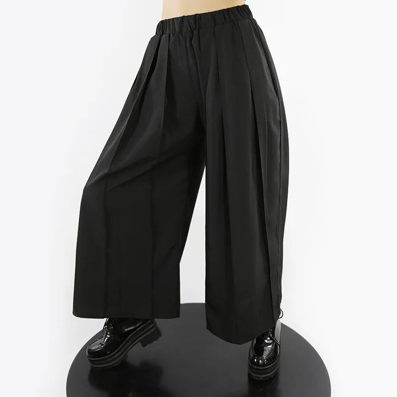 

Ladies Wide Leg Pants Spring And Autumn New Fashion Classic Simple Dark Day Casual Super Loose Wide Leg Pants