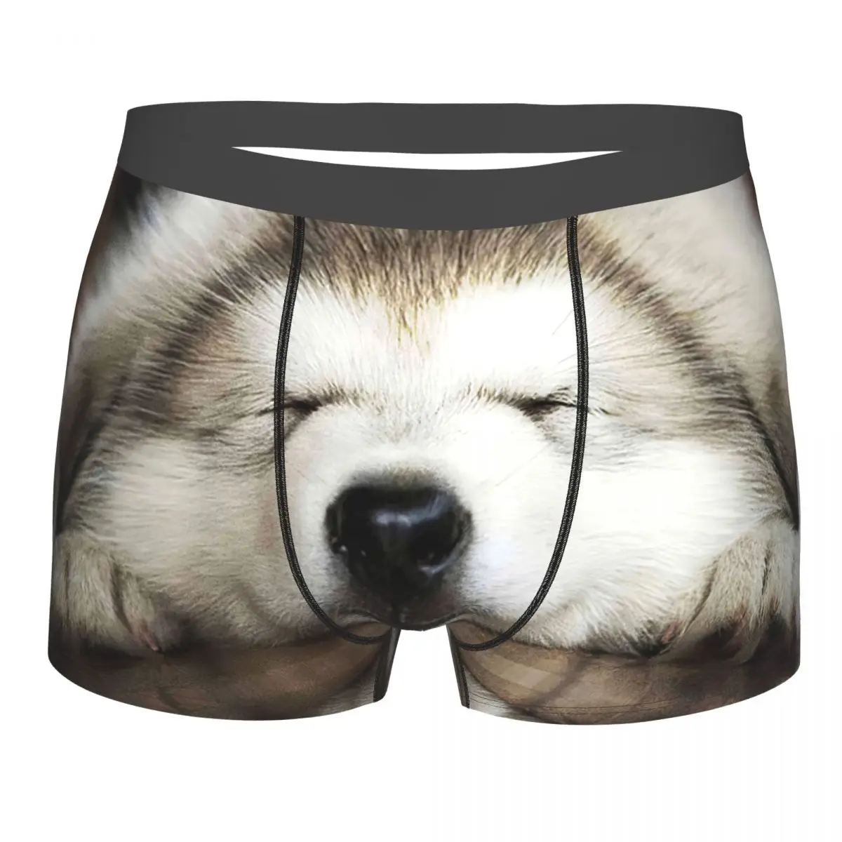 

Animal Husky Husky Dogs Puppy Sleeping Underpants Breathbale Panties Male Underwear Print Shorts Boxer Briefs