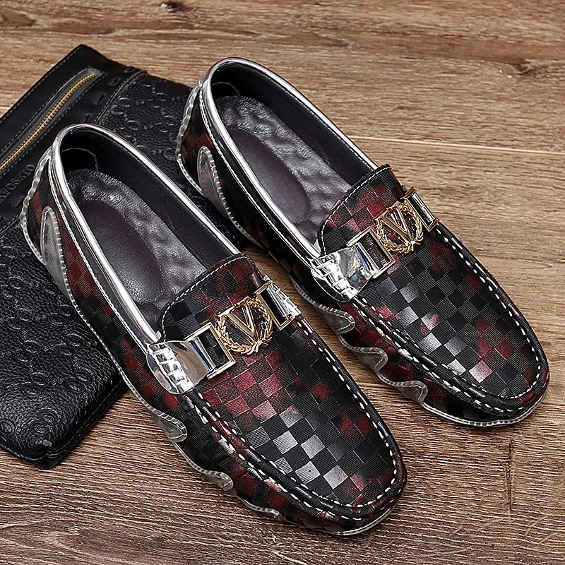 

New Genuine Leather Classic Men Casual Designer Shoes Breathable Men's Slip-on Loafers Lightweight Walking Shoes Flats Footwear