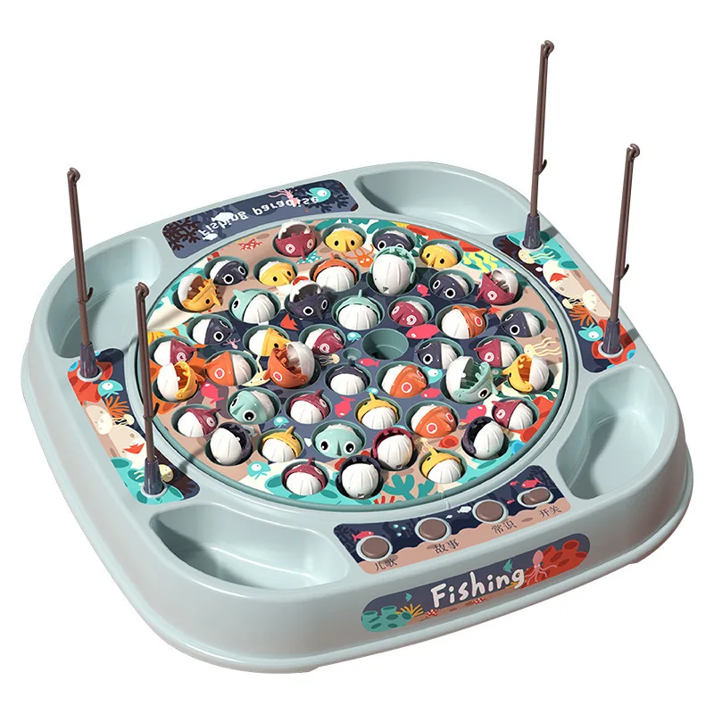 Kinderen Vissen Speelgoed Elektrische Musical Roterende Magnetische Fishing Game Simulatie Speelhuis Jongen Meisje Speelgoed Spel Voor 2 Jaar Kinderen