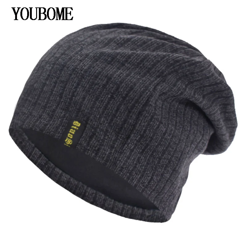 

Fashion Skullies Beanies Men's Winter Hat Women Knitted Hats For Men Gorros Bonnet Warm Thick Winter Beanie Hat Cap Brimless Cap