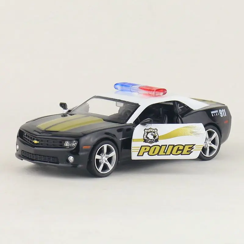 RMZ City Toy Diecast Model 1:36 Scale Chevrolet Camaro Police Pull Back Car Educational Collection Gift for Kid