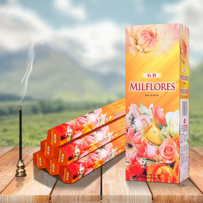 India Incense Milflores Bougainvillea Scent Aromatherapy Incense Stick Original Imported Aroma Incense Fresh Air Home Fragrance
