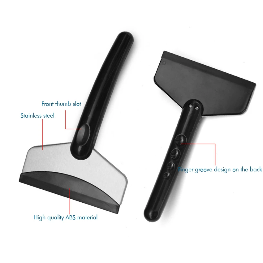 Multifunctional Ice Scraper Frost Remover Window Glass Cleaning Tool Stainless Steel Snow Shovel for Car Truck SUV Windshield 눈삽
