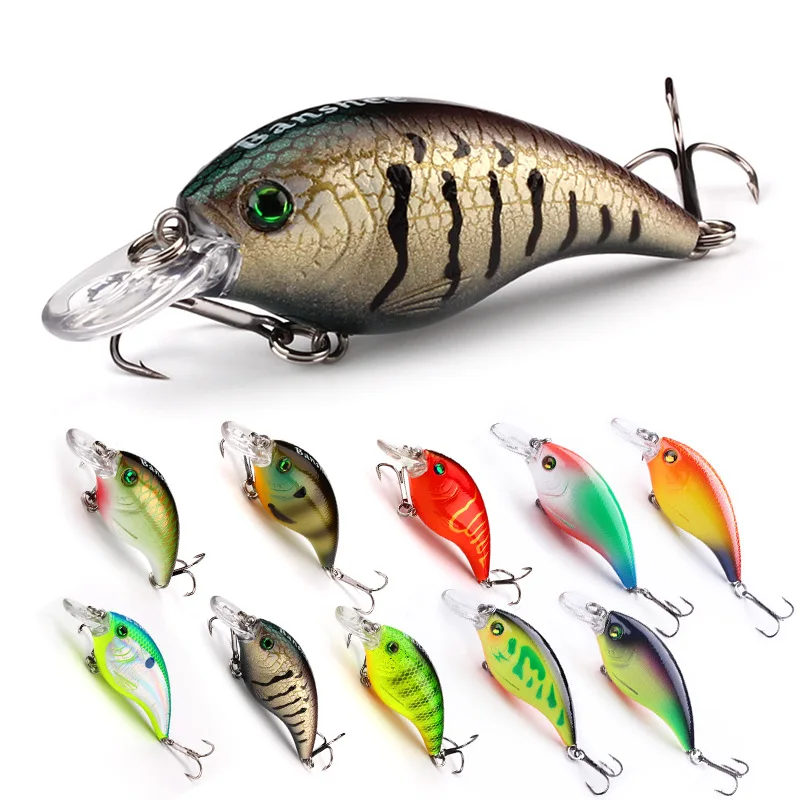 

10Pcs Spoons for walleye Rock chubby noise plastic vib Japanese full swimming sink with steel balls Floating1-1.5m Pesca