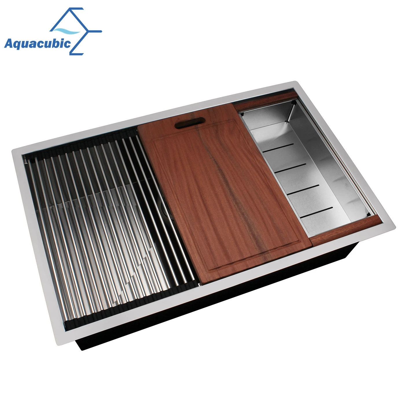 30 X 19 Inch Drop In Workstation Ledge Sink Single Bowl  Drop In Stainless Steel Kitchen Sink With Many Accessories