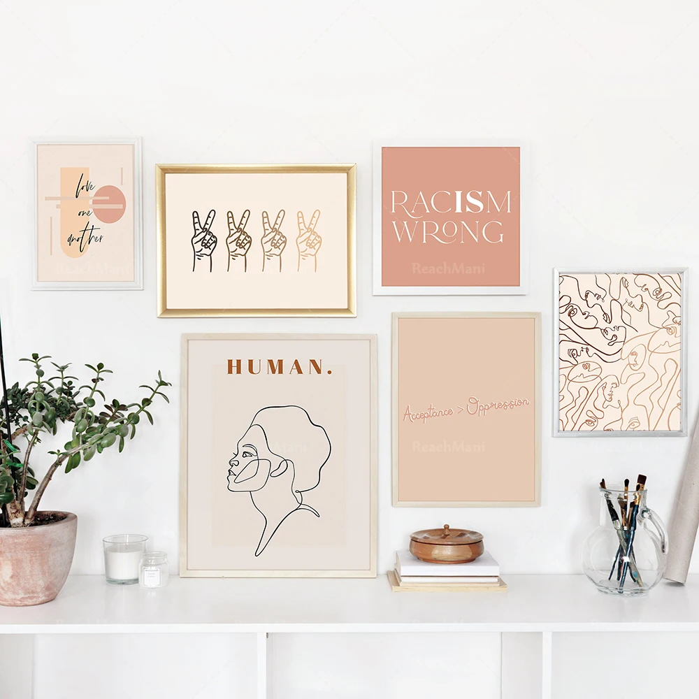 ملصق مجموعة المساواة، علامة السلام، الجنس البشري، طباعة الوحدة، طباعة التنوع، فن مضاد للعنصرية، مضاد للعنصرية، حياة سوداء مهمة