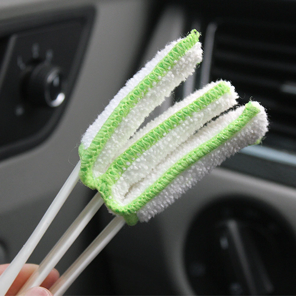 1Pcs Car Air-Condition Vent Outlet Cleaner Brush Auto Keyboard Dust Computer Clean Tool Double Ended Blinds Dirt Duster Brush