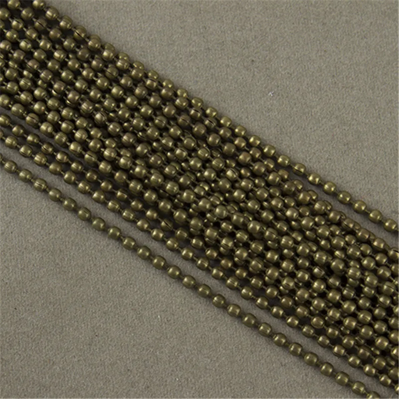 10 meter 1,2 1,5 2 mm Metall Ball Perle Ketten Groß Kettingen Halskette Kette Für Schmuck Machen DIY Armband Halsketten großhandel – Detail 10