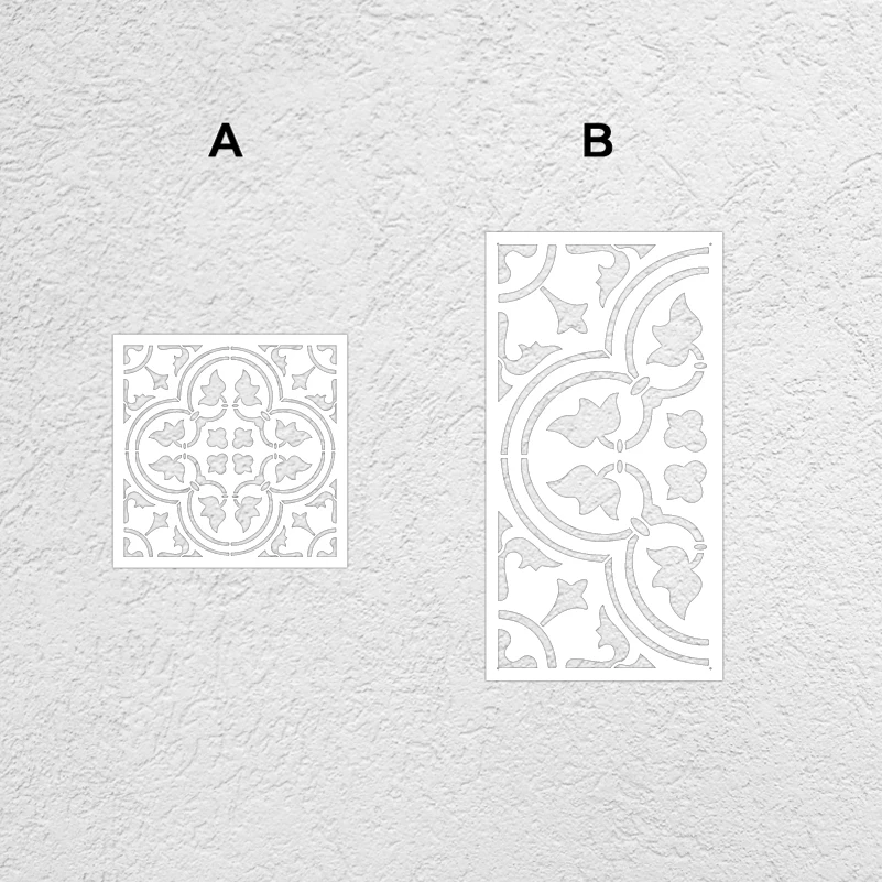 40cm - 80cm Stencil For Wall Decor Painting Door On The Home Furniture Paint Rococo Baroque Retro Luxury Vintage Floor S225