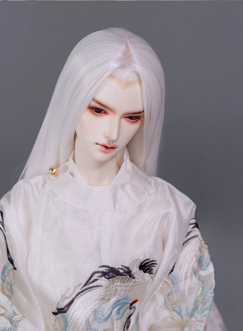 1/4 1/3 BJD Wig Ancient Costume Hanfu Long Hair Vintage Samurai Basic Wigs For BJD/SD SSDF Strong Uncle Doll Accessories C120-A