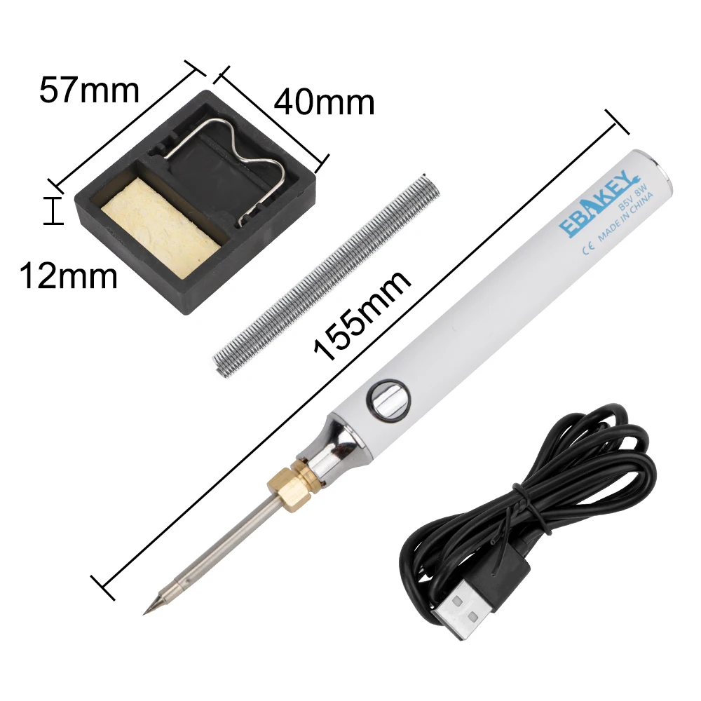 ชุดเครื่องเชื่อมเหล็กไฟฟ้า USB แบบพกพาปรับอุณหภูมิได้3ระดับ5V 8W เครื่องมือซ่อมงานเชื่อม