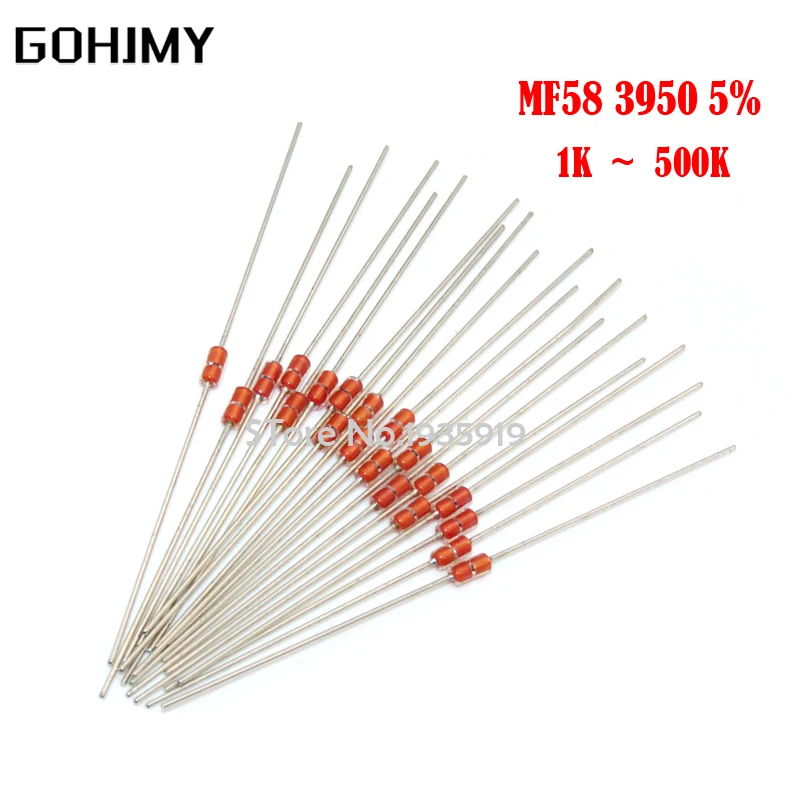 20pcs Thermal Resistor  MF58 3950 5% B 2K 5K 10K 20K 50K 100K 200K 500K ohm