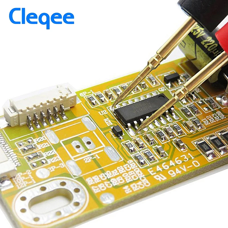 Cleqee-multímetro P1502B, pluma de sonda, 4mm, enchufe Banana, prueba de plomo, agujas afiladas con pinzas de cocodrilo, Cable de 1M, 1000V/20A
