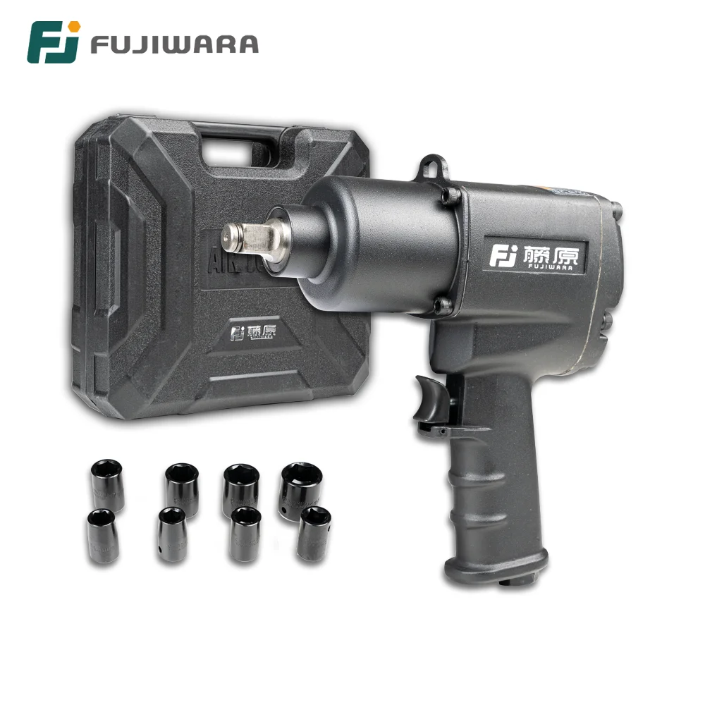 Fujiwara ar Chave Pneumática 1280n.m Chave de Impacto Grande Torque Ferramenta Remoção do Pneu Porca Mangas Ferramentas Elétricas Pneumáticas