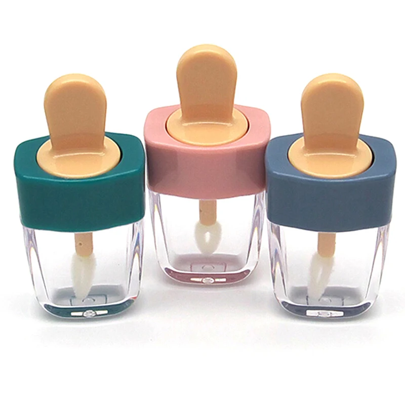 1pcs Empty Lip Gloss Bottle Tube Container Cute Ice Cream Shape Girlishness Bottle 6ml Filling The Empty Bottle Shell