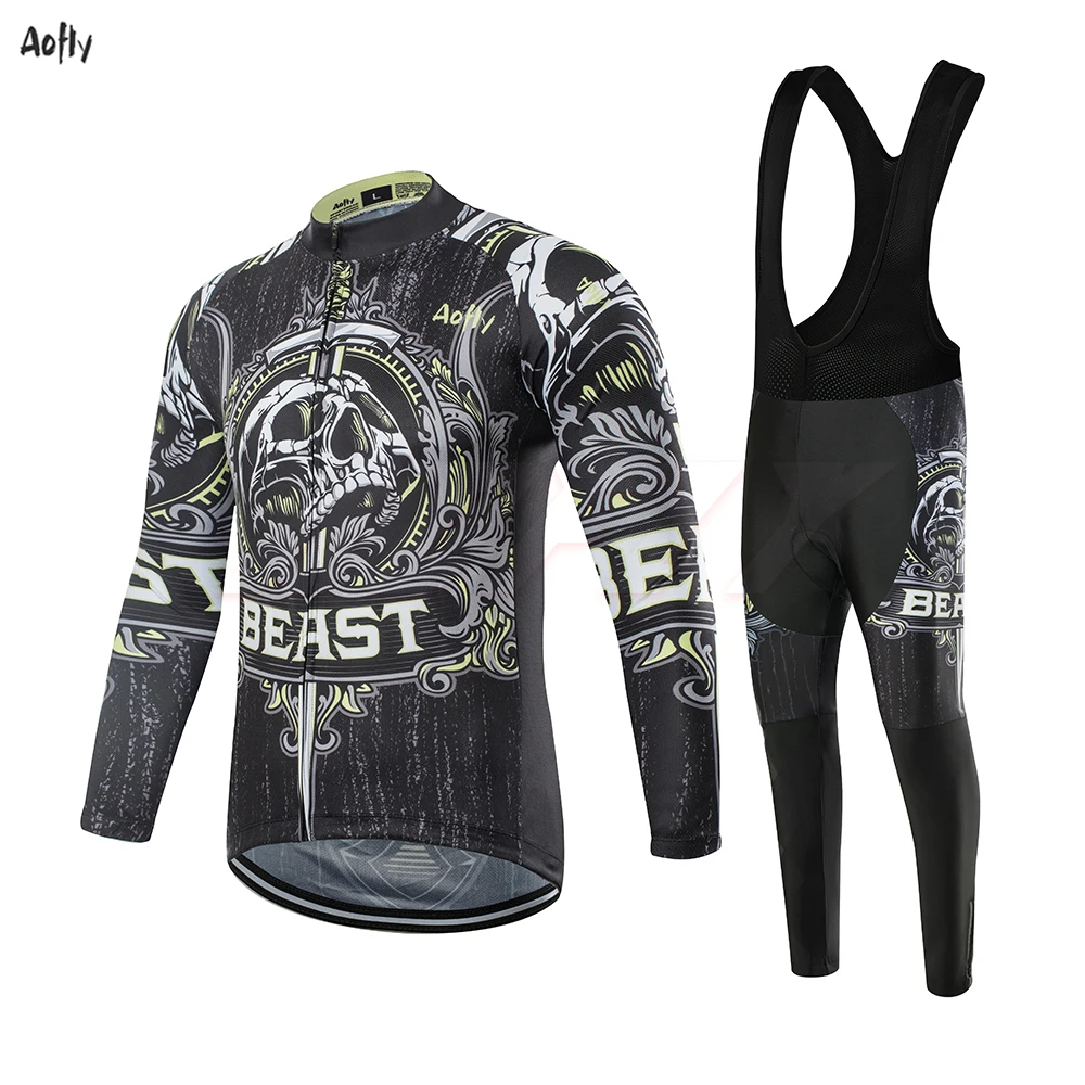 Multi-style Men's Cycling Jersey Set Long Sleeve Breathable MTB Bike Clothes Wear Bicycle Cycling Clothing Ropa Maillot Ciclismo